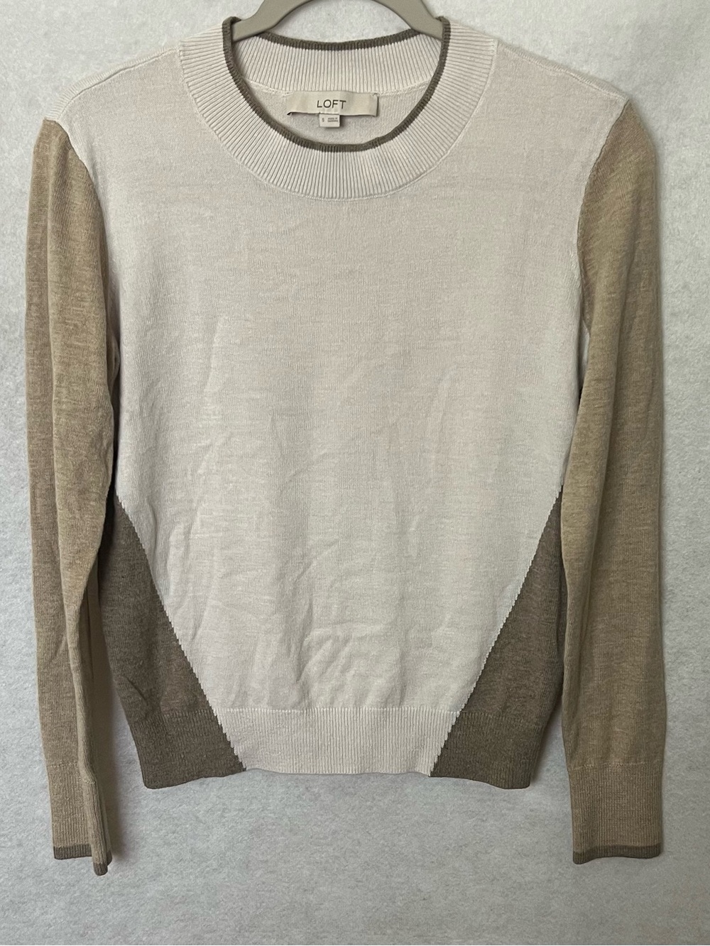 LOFT Color block Crewneck Sweater